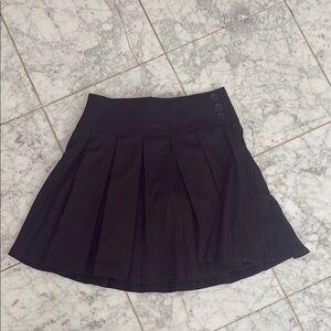 NWT Black Mini Skater Skirt with Pleats